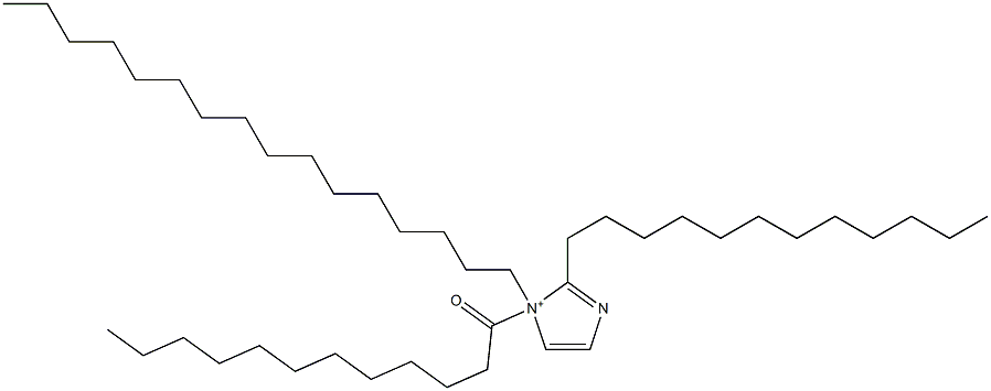 2-ドデシル-1-ヘキサデシル-1-ドデカノイル-1H-イミダゾール-1-イウム 化学構造式