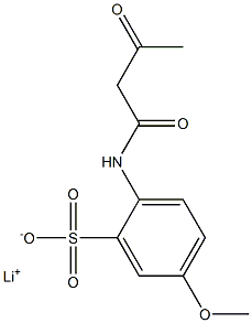 2-(Acetoacetylamino)-5-methoxybenzenesulfonic acid lithium salt Struktur