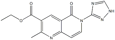 6-(1H-1,2,4-Triazol-3-yl)-2-methyl-5-oxo-5,6-dihydro-1,6-naphthyridine-3-carboxylic acid ethyl ester Struktur