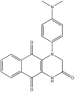 3,4-Dihydro-4-[4-(dimethylamino)phenyl]benzo[g]quinoxaline-2,5,10(1H)-trione Structure