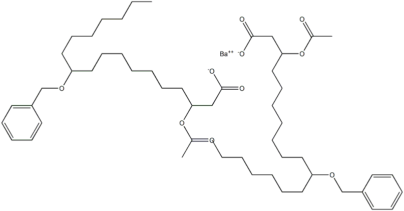 Bis(11-benzyloxy-3-acetyloxystearic acid)barium salt Structure