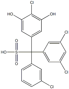 (3-Chlorophenyl)(3,5-dichlorophenyl)(4-chloro-3,5-dihydroxyphenyl)methanesulfonic acid