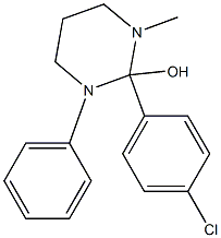 Hexahydro-1-methyl-2-(4-chlorophenyl)-3-phenylpyrimidin-2-ol,,结构式