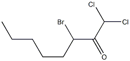 1,1-Dichloro-3-bromo-2-octanone Structure