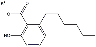 2-Hexyl-6-hydroxybenzoic acid potassium salt Struktur