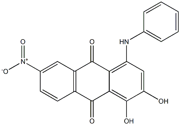 1-Anilino-3,4-dihydroxy-7-nitroanthraquinone Structure