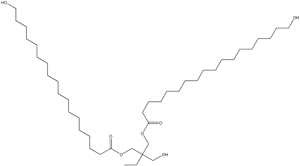 Bis(18-hydroxyoctadecanoic acid)2-ethyl-2-(hydroxymethyl)-1,3-propanediyl ester Structure