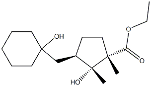 (1S,2R,3R)-2-Hydroxy-3-[(1-hydroxycyclohexyl)methyl]-1,2-dimethylcyclopentane-1-carboxylic acid ethyl ester 结构式