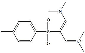 N,N-Dimethyl-3-(dimethylamino)-2-(p-tolylsulfonyl)-2-propen-1-iminium Structure