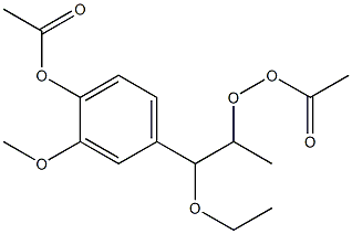 Peracetic acid [1-methyl-2-ethoxy-2-(3-methoxy-4-acetoxyphenyl)ethyl] ester,,结构式