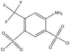 4-アミノ-6-(トリフルオロメチル)ベンゼン-1,3-ジスルホン酸ジクロリド 化学構造式