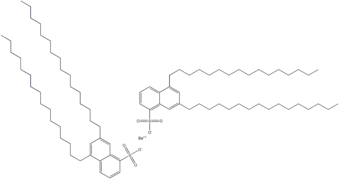 Bis(5,7-dihexadecyl-1-naphthalenesulfonic acid)barium salt 结构式