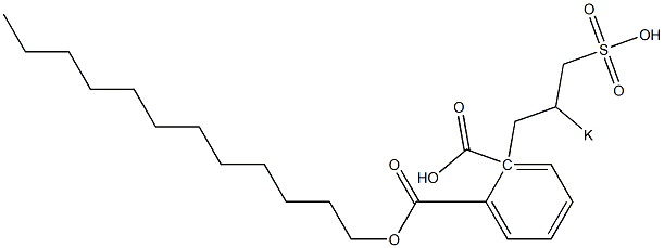 Phthalic acid 1-dodecyl 2-(2-potassiosulfopropyl) ester Struktur