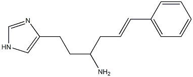 4-[(E)-3-アミノ-6-フェニル-5-ヘキセニル]-1H-イミダゾール 化学構造式