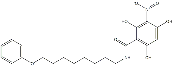 2,4,6-Trihydroxy-3-nitro-N-(8-phenoxyoctyl)benzamide,,结构式