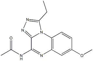 4-Acetylamino-7-methoxy-1-ethyl[1,2,4]triazolo[4,3-a]quinoxaline Struktur
