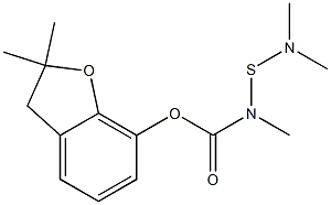 N-(Dimethylamino)thio-N-methylcarbamic acid 2,3-dihydro-2,2-dimethylbenzofuran-7-yl ester