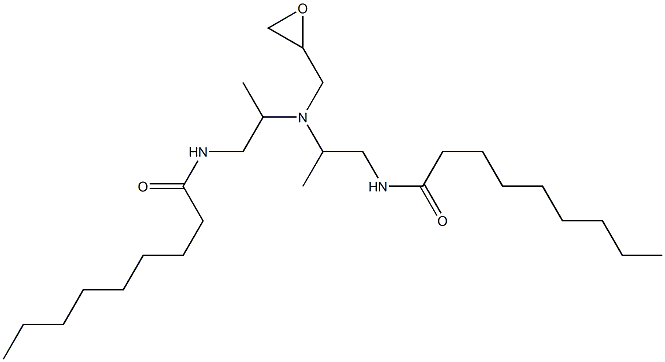 N,N'-[(Oxiran-2-ylmethylimino)bis(2-methyl-2,1-ethanediyl)]bis(nonanamide),,结构式