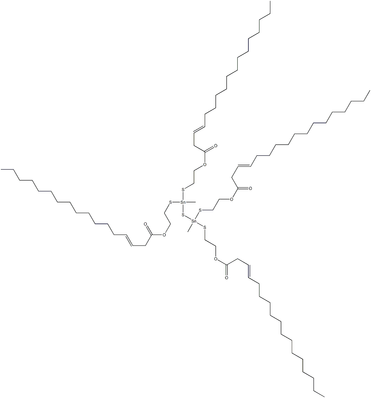 Bis[methylbis[[2-(2-hexadecenylcarbonyloxy)ethyl]thio]stannyl] sulfide