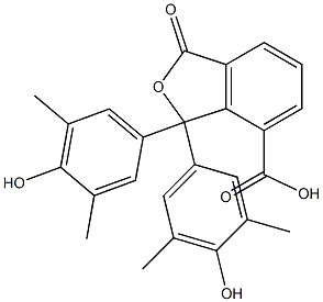 1,3-Dihydro-1,1-bis(4-hydroxy-3,5-dimethylphenyl)-3-oxoisobenzofuran-7-carboxylic acid Structure