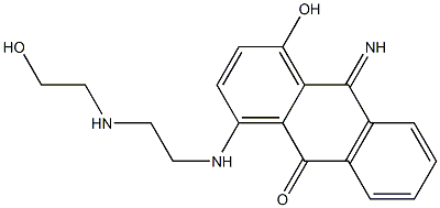 1-[2-(2-Hydroxyethylamino)ethylamino]-4-hydroxy-10-iminoanthracen-9(10H)-one,,结构式