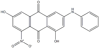 2-Anilino-4,7-dihydroxy-5-nitroanthraquinone,,结构式