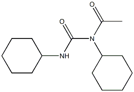 1-アセチル-1,3-ジシクロヘキシル尿素 化学構造式