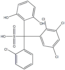 (2-Chlorophenyl)(2,3,5-trichlorophenyl)(2,6-dihydroxyphenyl)methanesulfonic acid|