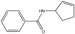 N-(2-シクロペンテニル)ベンズアミド 化学構造式