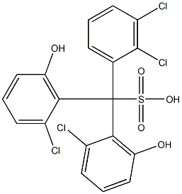 (2,3-Dichlorophenyl)bis(2-chloro-6-hydroxyphenyl)methanesulfonic acid,,结构式