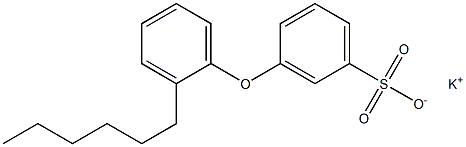 3-(2-Hexylphenoxy)benzenesulfonic acid potassium salt,,结构式
