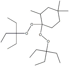 2,4,4-Trimethyl-1,1-bis(1,1-diethylpropylperoxy)cyclohexane 结构式