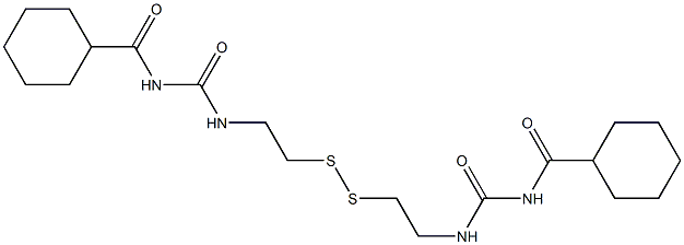 1,1'-[Dithiobis(2,1-ethanediyl)]bis(3-(cyclohexylcarbonyl)urea) Structure