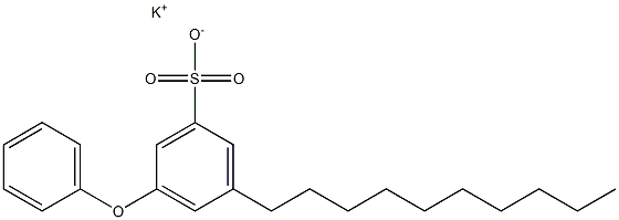 3-Decyl-5-phenoxybenzenesulfonic acid potassium salt Structure