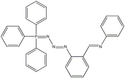 1-[2-(Phenyliminomethyl)phenyl]-3-[triphenylphosphoranylidene]triazene 结构式