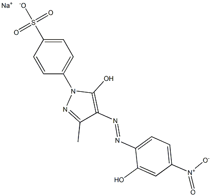 4-[5-Hydroxy-4-(2-hydroxy-4-nitrophenylazo)-3-methyl-1H-pyrazol-1-yl]benzenesulfonic acid sodium salt