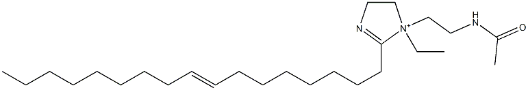 1-[2-(アセチルアミノ)エチル]-1-エチル-2-(8-ヘプタデセニル)-2-イミダゾリン-1-イウム 化学構造式