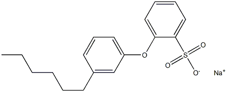 2-(3-Hexylphenoxy)benzenesulfonic acid sodium salt 结构式