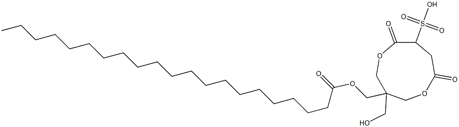 Henicosanoic acid [1-(hydroxymethyl)-4,7-dioxo-6-sulfo-3,8-dioxacyclononan-1-yl]methyl ester Struktur