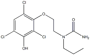 N-[2-(3-Hydroxy-2,4,6-trichlorophenoxy)ethyl]-N-propylurea Structure