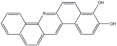 ジベンゾ[a,h]アクリジン-3,4-ジオール 化学構造式