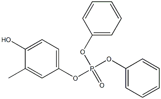 りん酸(4-ヒドロキシ-3-メチルフェニル)ジフェニル 化学構造式