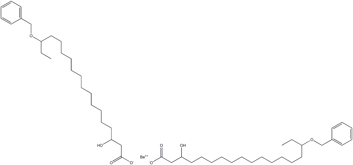 Bis(16-benzyloxy-3-hydroxystearic acid)barium salt Structure
