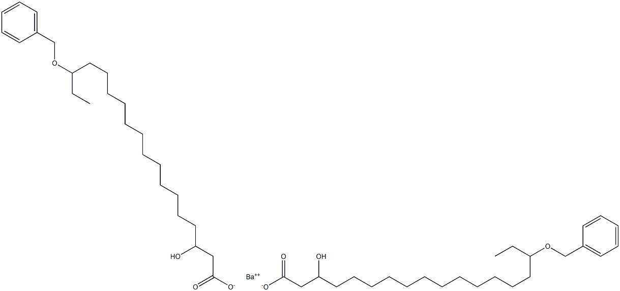 ビス(16-ベンジルオキシ-3-ヒドロキシステアリン酸)バリウム 化学構造式
