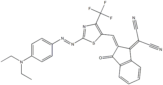 [[2,3-Dihydro-3-oxo-2-[[4-(trifluoromethyl)-2-[[4-(diethylamino)phenyl]azo]thiazol-5-yl]methylene]-1H-inden]-1-ylidene]malononitrile