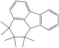 1,1,2,2,3,3-ヘキサメチル-1,2,3,10b-テトラヒドロフルオランテン 化学構造式