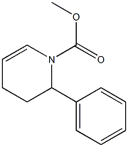 2-フェニル-1,2,3,4-テトラヒドロピリジン-1-カルボン酸メチル 化学構造式