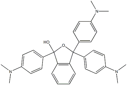 1,3-ジヒドロ-1,3,3-トリス(p-ジメチルアミノフェニル)イソベンゾフラン-1-オール 化学構造式