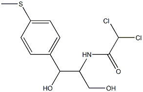 2-(Dichloroacetylamino)-1-[p-(methylthio)phenyl]-1,3-propanediol,,结构式