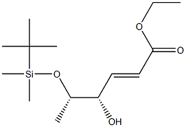 (4S,5S,E)-4-Hydroxy-5-[(tert-butyldimethylsilyl)oxy]-2-hexenoic acid ethyl ester Structure